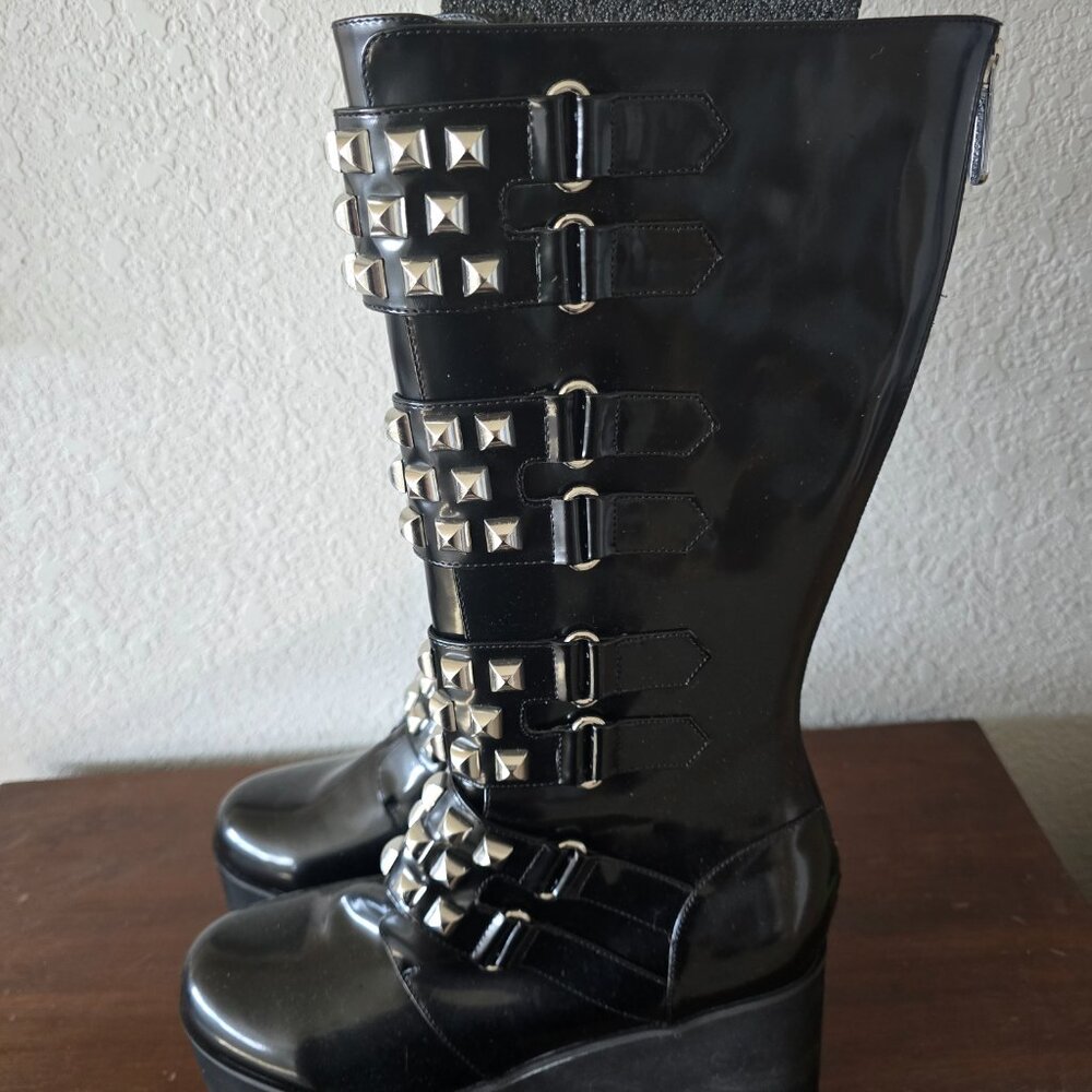 Killstar Hera Knee High Boots Size 11